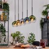 Koyoto Lampa wisząca, Kula świetlna, Lampa wisząca Ecru, Czarny, 5-punktowe