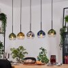 Koyoto Lampa wisząca, Kula świetlna, Lampa wisząca Ecru, Czarny, 5-punktowe