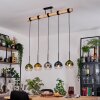 Koyoto lampa wisząca, kula świetlna, lampa wisząca kolory naturalne, czarny, 5-punktowe