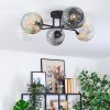 Ripoll lampa sufitowa, kula świetlna bursztynowy, przezroczysty, przydymiony, 6-punktowe