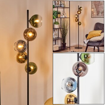 Koyoto kula świetlna, lampa stojąca 31 cm niebeieski, złoty, zielony, przezroczysty, miedziany, 5-punktowe