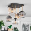 Koyoto lampa sufitowa, kula świetlna złoty, czarny, 5-punktowe