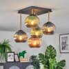 Koyoto lampa sufitowa, kula świetlna złoty, czarny, 5-punktowe