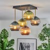 Koyoto lampa sufitowa, kula świetlna złoty, czarny, 5-punktowe