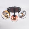 Koyoto Lampa sufitowa, Kula świetlna Chrom, Przezroczysty, W kolorze miedzi, Przydymiony, 3-punktowe