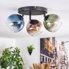 Koyoto lampa sufitowa, kula świetlna niebeieski, zielony, miedziany, 3-punktowe