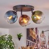 Koyoto lampa sufitowa, kula świetlna niebeieski, zielony, miedziany, 3-punktowe