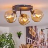 Koyoto lampa sufitowa, kula świetlna bursztynowy, 3-punktowe