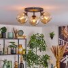 Koyoto Lampa sufitowa, Kula świetlna W kolorze bursztynu, 3-punktowe