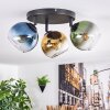 Koyoto lampa sufitowa, kula świetlna niebeieski, złoty, zielony, przezroczysty, 3-punktowe
