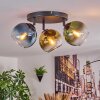 Koyoto lampa sufitowa, kula świetlna niebeieski, złoty, zielony, przezroczysty, 3-punktowe