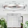 Dakon Lampa sufitowa LED W kolorze szampana, Biały, 1-punktowy