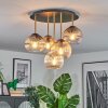 Koyoto lampa sufitowa, kula świetlna mosiądz, czarny, 5-punktowe