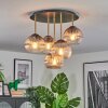 Koyoto lampa sufitowa, kula świetlna 45 cm mosiądz, czarny, 5-punktowe