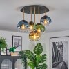 Koyoto lampa sufitowa, kula świetlna 45 cm mosiądz, czarny, 5-punktowe
