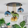 Koyoto lampa sufitowa, kula świetlna 45 cm mosiądz, czarny, 5-punktowe