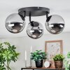 Chehalis lampa sufitowa, kula świetlna 48.5 cm chrom, przydymiony, 3-punktowe