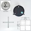 Chehalis lampa sufitowa, kula świetlna 48.5 cm chrom, przydymiony, 3-punktowe