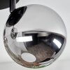 Chehalis lampa sufitowa, kula świetlna 48.5 cm chrom, przydymiony, 3-punktowe