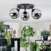 Chehalis lampa sufitowa, kula świetlna 48.5 cm chrom, przydymiony, 3-punktowe