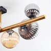Chehalis lampa sufitowa, kula świetlna złoty, czarny, 8-punktowe
