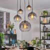 Koyoto lampa wisząca, kula świetlna, lampa wisząca przezroczysty, przydymiony, 5-punktowe