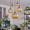 Koyoto lampa wisząca, kula świetlna, lampa wisząca bursztynowy, 5-punktowe