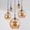 Koyoto lampa wisząca, kula świetlna, lampa wisząca bursztynowy, 5-punktowe