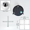 Chehalis Lampa sufitowa, Kula świetlna 44 cm Chrom, Przydymiony, 3-punktowe
