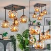 Koyoto lampa sufitowa, kula świetlna 37 cm bursztynowy, 5-punktowe
