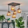 Koyoto lampa sufitowa, kula świetlna 37 cm bursztynowy, 5-punktowe