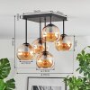 Koyoto lampa sufitowa, kula świetlna 37 cm bursztynowy, 5-punktowe