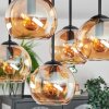Koyoto lampa sufitowa, kula świetlna 37 cm bursztynowy, 5-punktowe