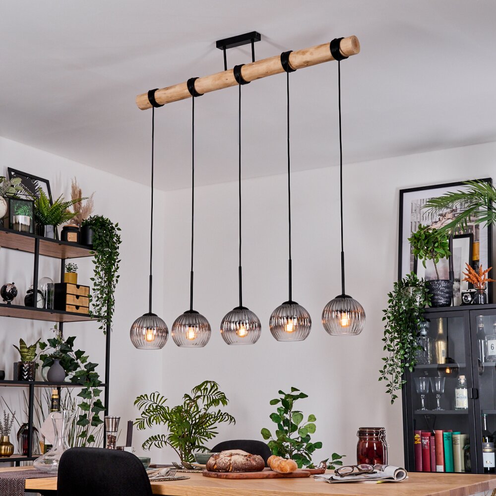 Koyoto Lampa wisząca, Kula świetlna, Lampa wisząca Ecru, Czarny, 5-punktowe main product photo