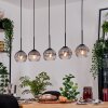 Koyoto lampa wisząca, kula świetlna, lampa wisząca kolory naturalne, czarny, 5-punktowe