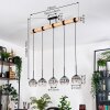 Koyoto lampa wisząca, kula świetlna, lampa wisząca kolory naturalne, czarny, 5-punktowe