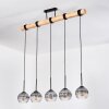 Koyoto lampa wisząca, kula świetlna, lampa wisząca kolory naturalne, czarny, 5-punktowe