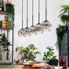 Koyoto lampa wisząca, kula świetlna, lampa wisząca kolory naturalne, czarny, 5-punktowe