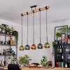 Koyoto lampa wisząca, kula świetlna, lampa wisząca kolory naturalne, czarny, 5-punktowe