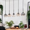 Koyoto lampa wisząca, kula świetlna, lampa wisząca kolory naturalne, czarny, 5-punktowe