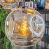 Ripoll lampa wisząca, kula świetlna, lampa wisząca bursztynowy, przezroczysty, 5-punktowe
