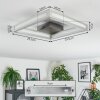 Danor Lampa sufitowa LED Nikiel matowy, 1-punktowy