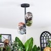 Chehalis Lampa sufitowa, Kula świetlna 27 cm Niebeieski, Chrom, Zielony, Przezroczysty, W kolorze miedzi, Przydymiony, 4-punktowe