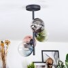 Chehalis Lampa sufitowa, Kula świetlna 27 cm Niebeieski, Chrom, Zielony, Przezroczysty, W kolorze miedzi, Przydymiony, 4-punktowe