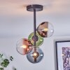 Chehalis Lampa sufitowa, Kula świetlna 27 cm Niebeieski, Chrom, Zielony, Przezroczysty, W kolorze miedzi, Przydymiony, 4-punktowe