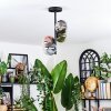 Chehalis Lampa sufitowa, Kula świetlna 27 cm Niebeieski, Chrom, Zielony, Przezroczysty, W kolorze miedzi, Przydymiony, 4-punktowe
