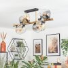 Ripoll lampa sufitowa, kula świetlna złoty, czarny, 8-punktowe