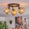 Ripoll lampa sufitowa, kula świetlna bursztynowy, 3-punktowe