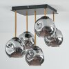 Ripoll lampa sufitowa, kula świetlna złoty, czarny, 5-punktowe