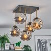 Ripoll lampa sufitowa, kula świetlna złoty, czarny, 5-punktowe